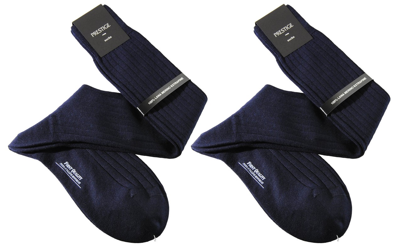 LEVANTI UOMO Mens Model Blend Pin Rib Crew Socks - 1 Pair In A Pack - LV-109  - Boytique %